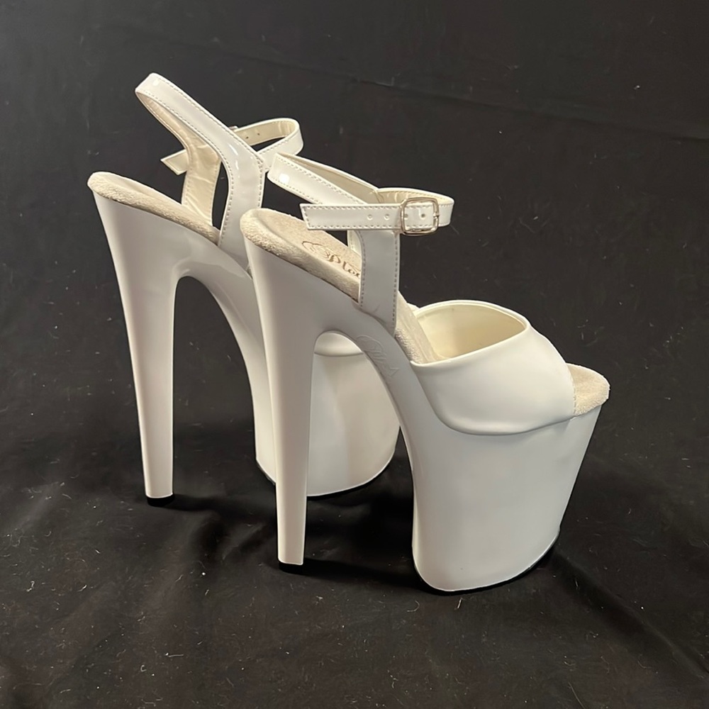 White Pleaser Heels